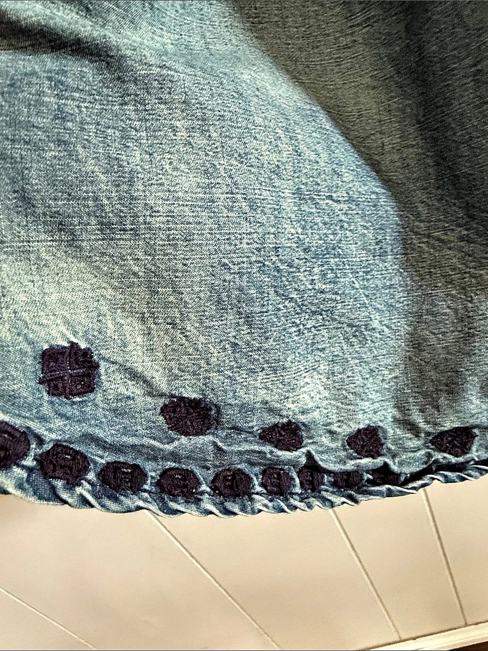 Tantrums Embroidered Chambray Denim Tunic XXL Boho Western Country Prairie Rodeo - Picture 4 of 14